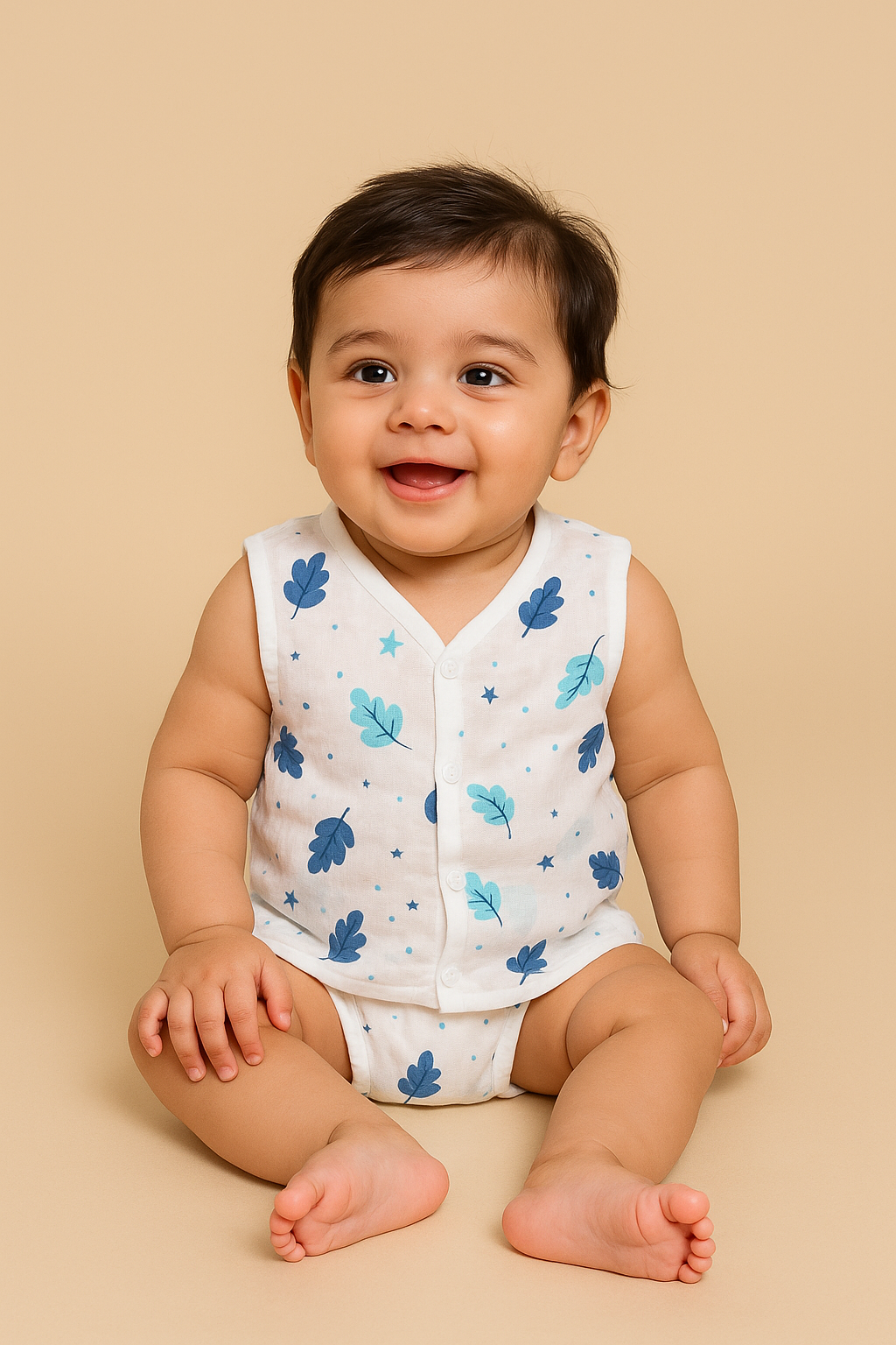 Muslin Jabla with Matching Nappy Set