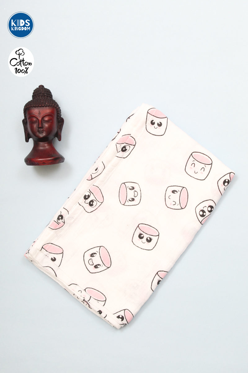 Crinkled Muslin Towel 70×110 Marsmallow
