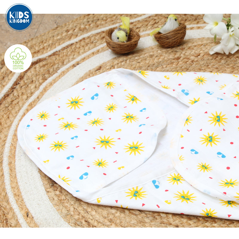 Muslin Hooded Towel 2-Layer Sunshine