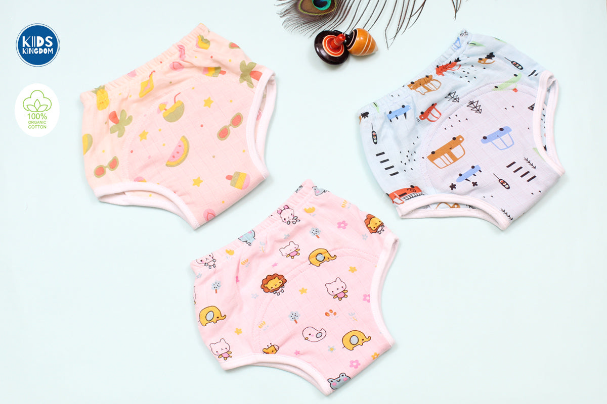 Muslin Padded Underwear Pack of 3 Random designs