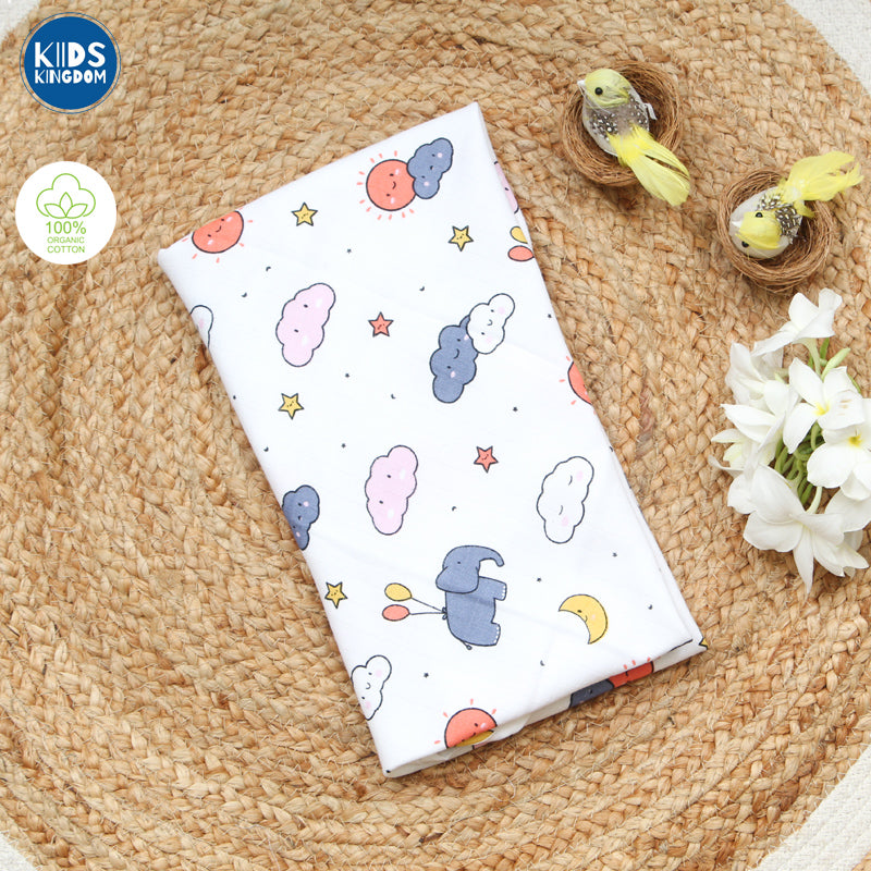 Muslin Hooded Towel 2-Layer Elephant And Cloud