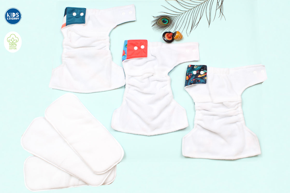 Cloth Diaper Pack of 3 Random Design No Animal Prints
