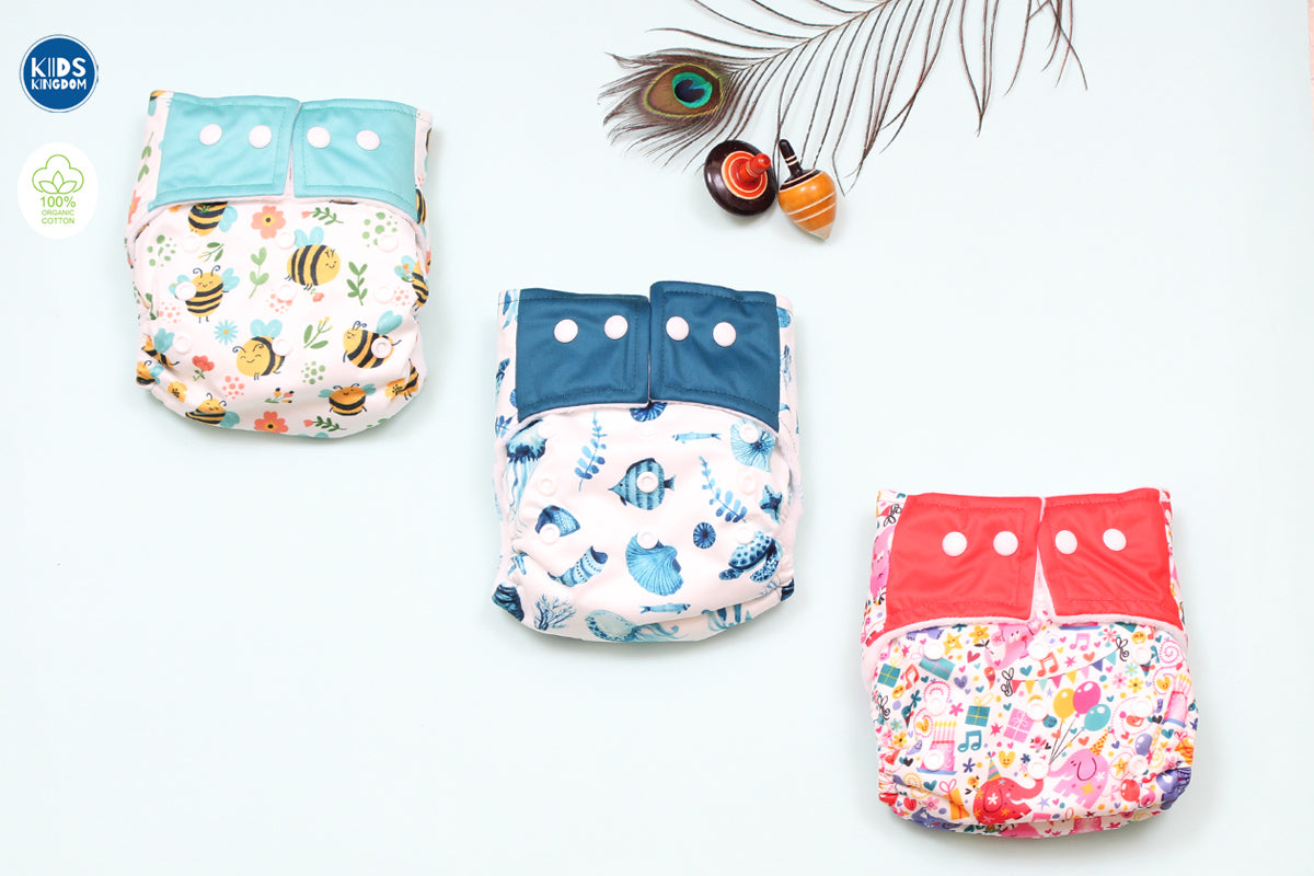 Cloth Diaper Pack of 3 Random Design