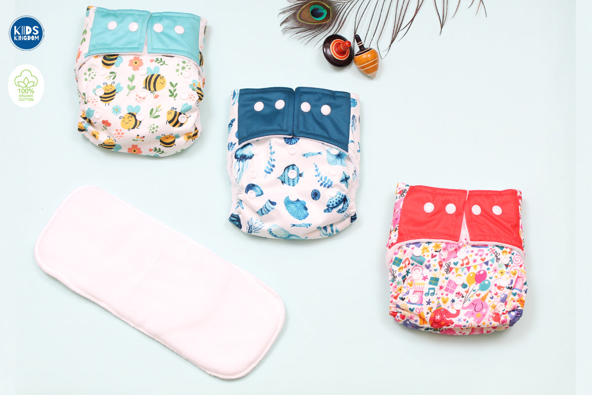 Cloth Diaper Pack of 3 Random Design