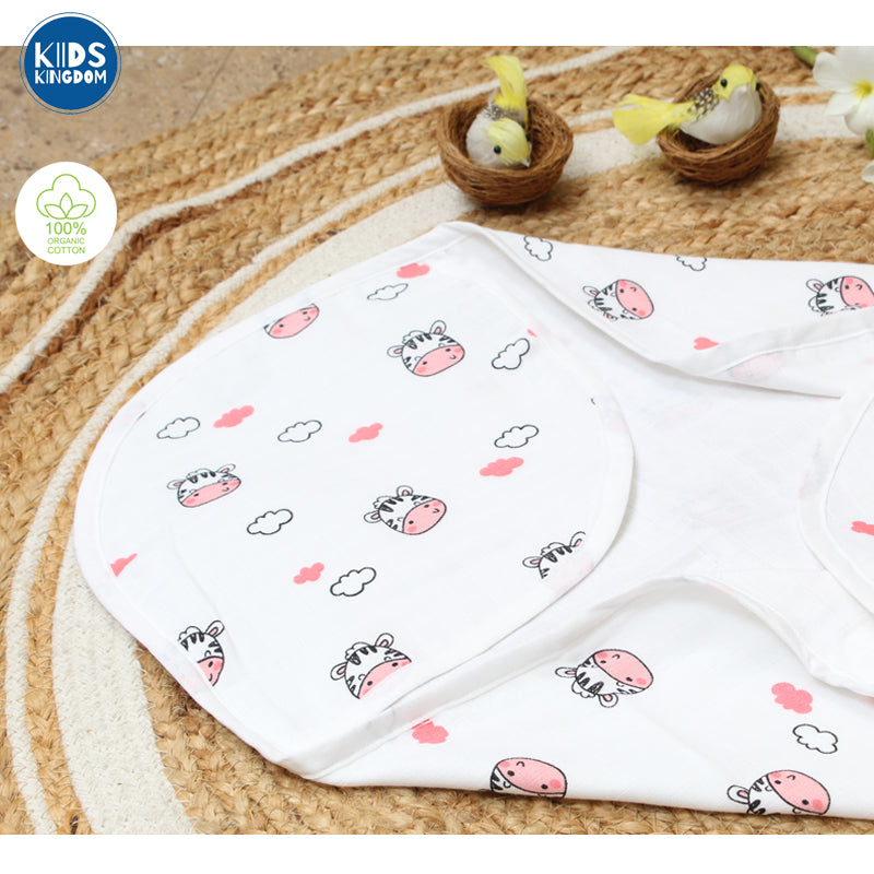Muslin Hooded Towel 2-Layer Cow