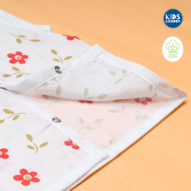 Muslin Jabla Red Flower