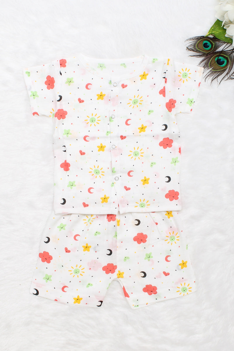 Muslin Co-ord Set Cloud Moon Star