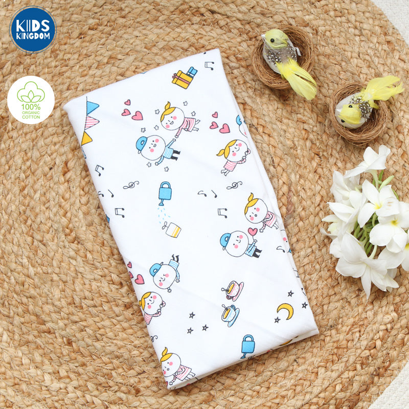 Muslin Hooded Towel 2-Layer Friends