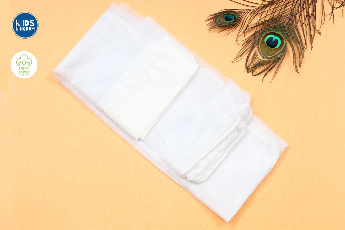 Mosquito Net For Craddle with Side Zip