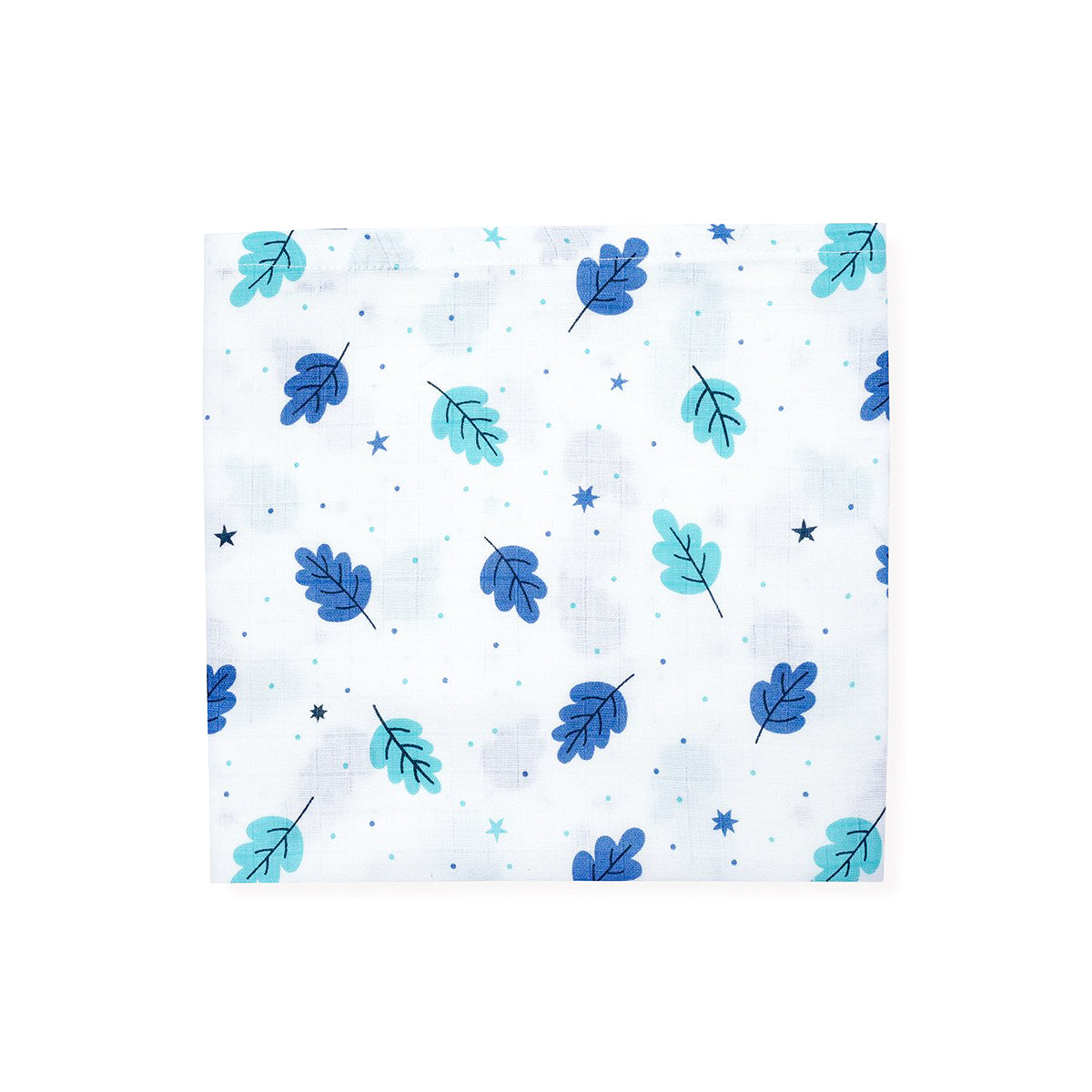 Muslin Swaddle Blue Leaf