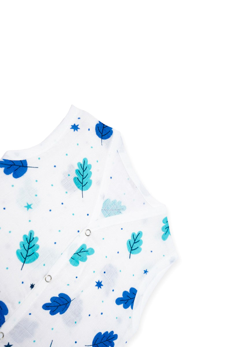 Muslin Jabla Blue Leaf