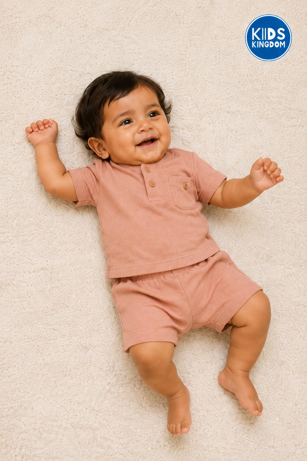Blush Pink Waffle Cotton Co-ord Set