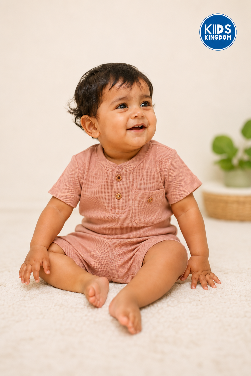 Blush Pink Waffle Cotton Co-ord Set