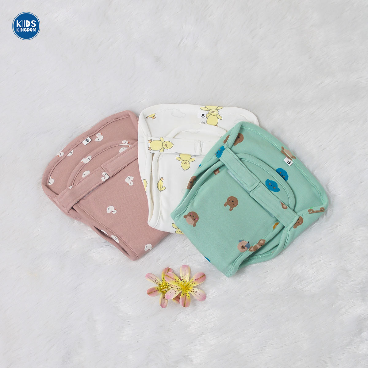 Cotton Nappy for Newborn Pack of 3 Random Design