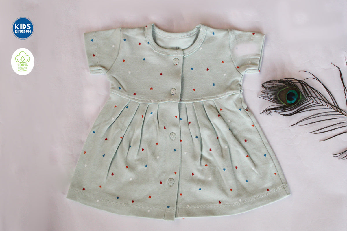 Cotton Frock Mint Heart
