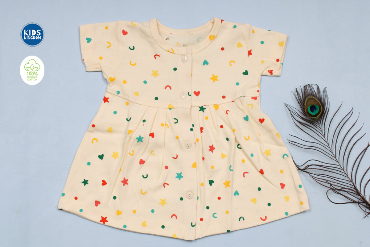 Cotton Frock Stars and Heart