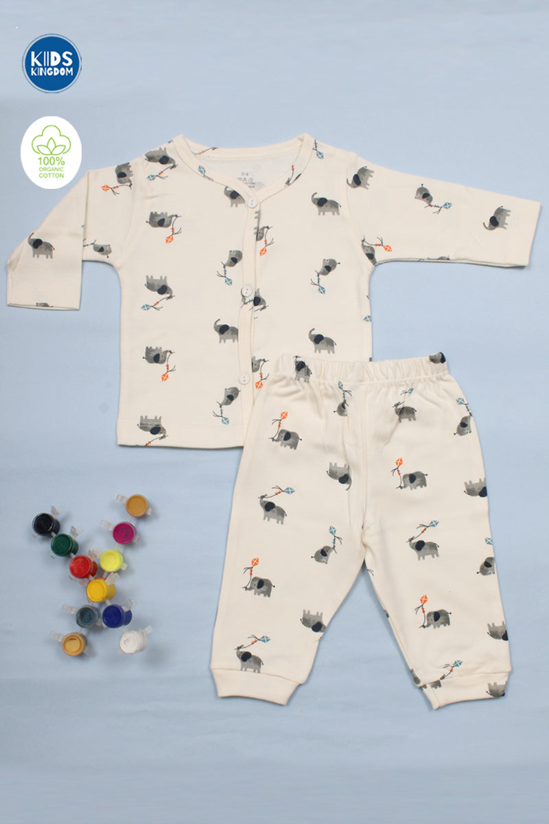 Cotton Night Suit Elephant with Kite
