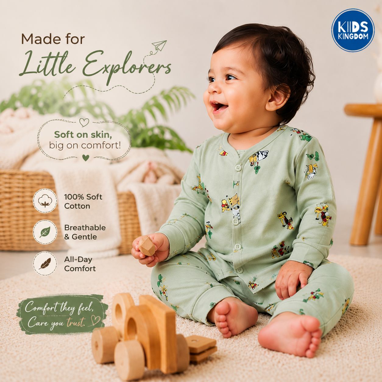 Cotton Night Suit Woodland