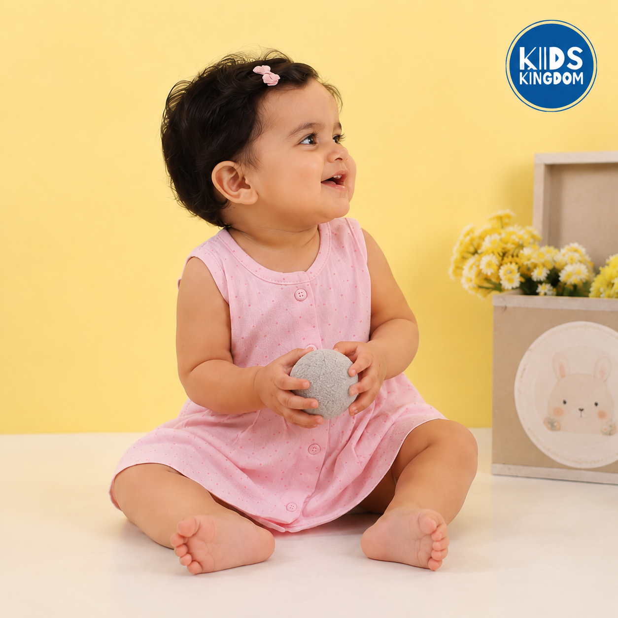 Cotton Sleeveless Frock Blush