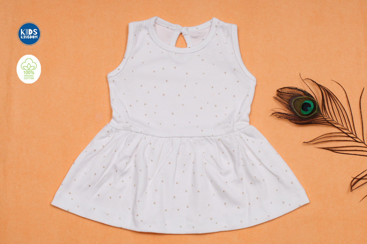 Cotton Sleeveless Frock Stars