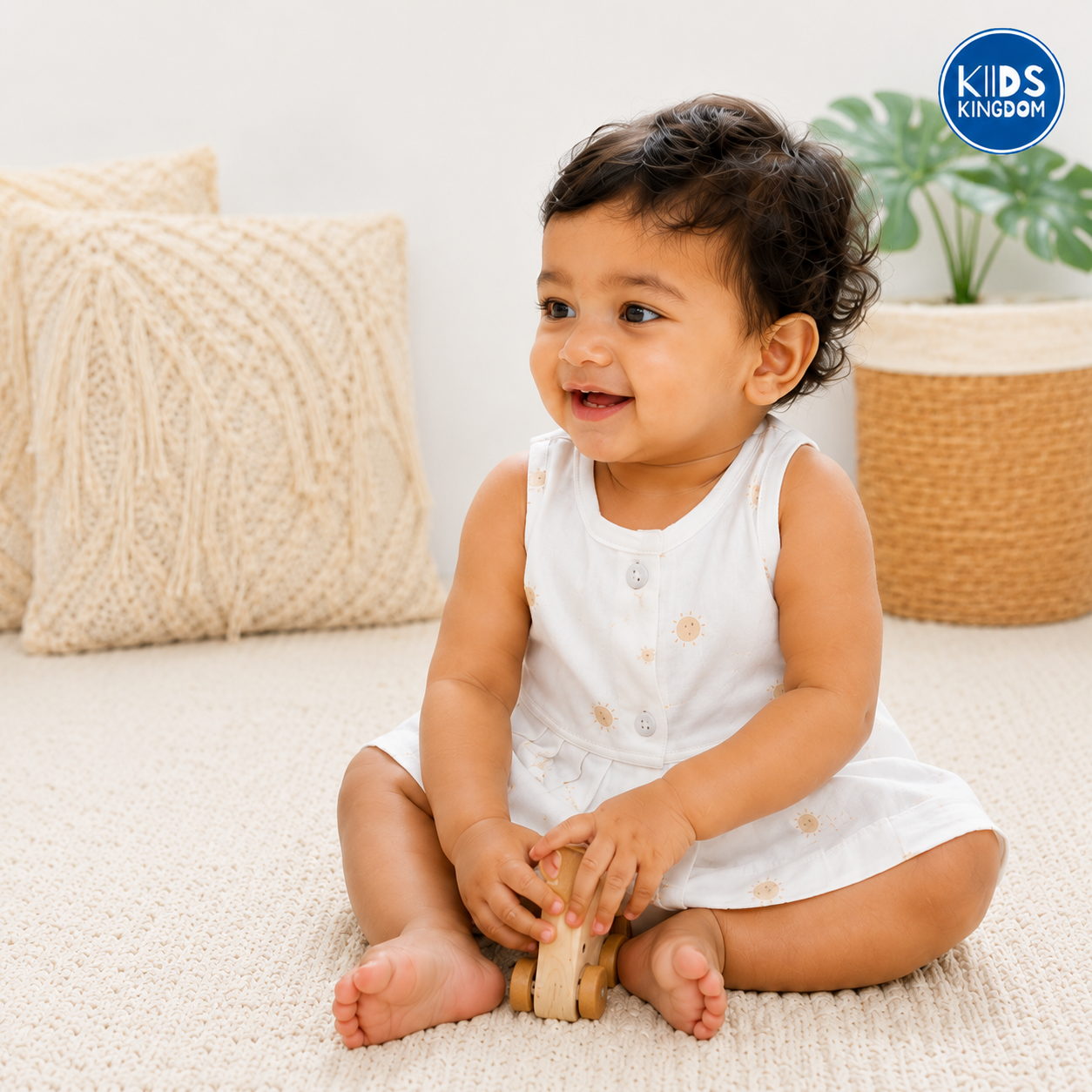 Cotton Sleeveless Frock Sunny Smiles