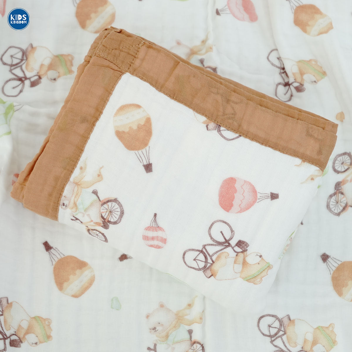 Crinkled Muslin Infant Blanket | Teddy