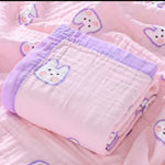 Crinkled Muslin Baby Blanket | Bunny