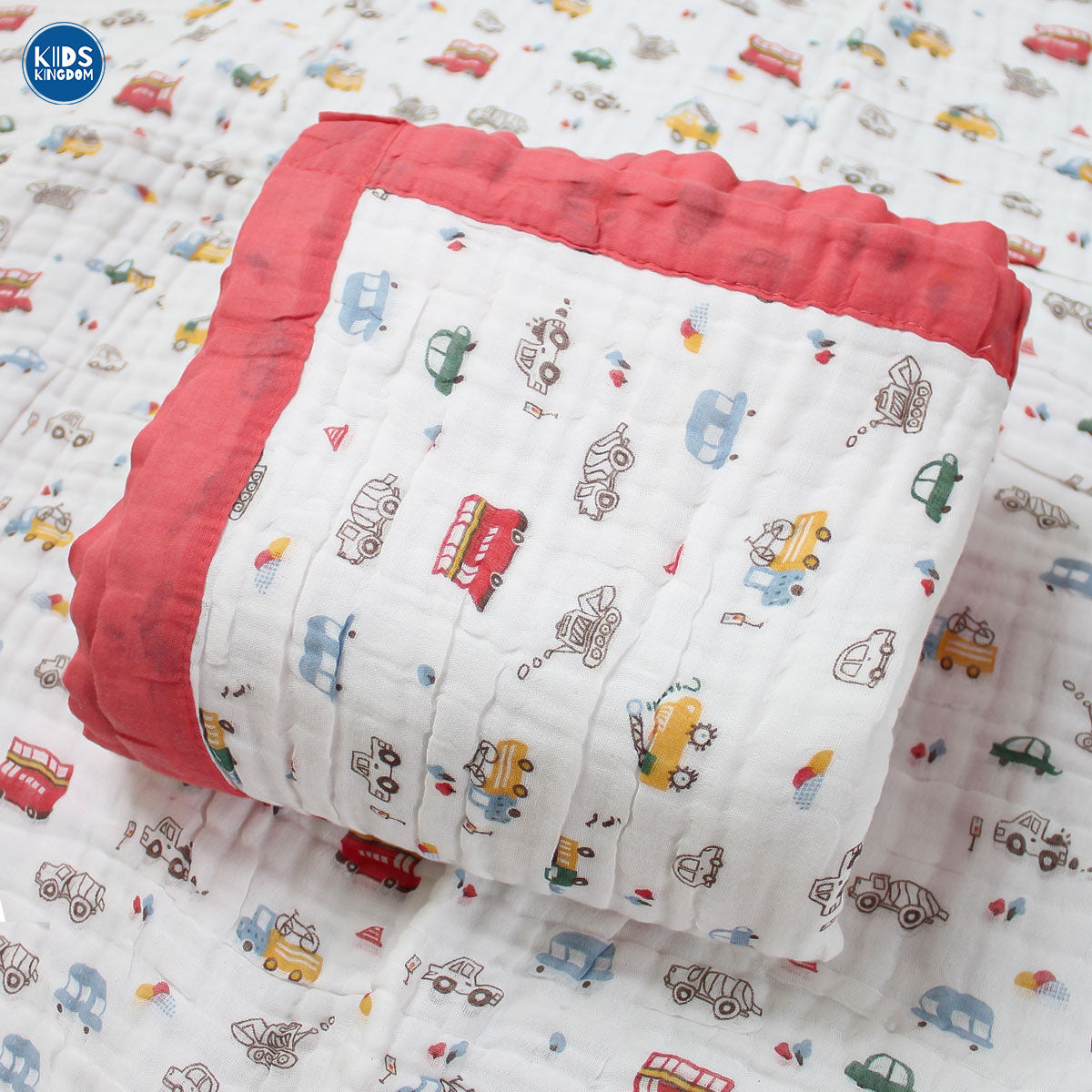 Crinkled Muslin Baby Blanket | Cars