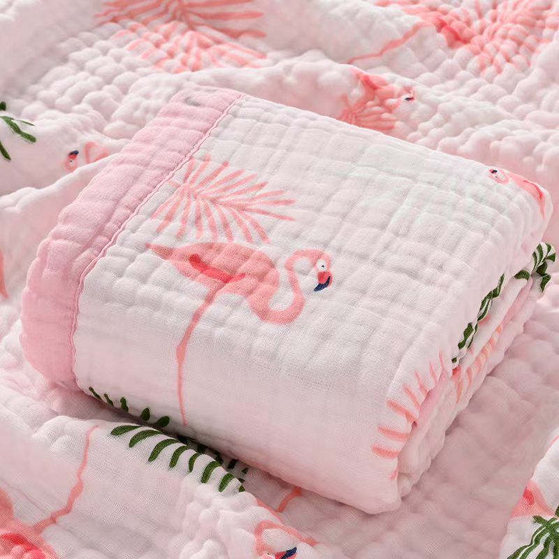 Crinkled Muslin Baby Blanket | Flora