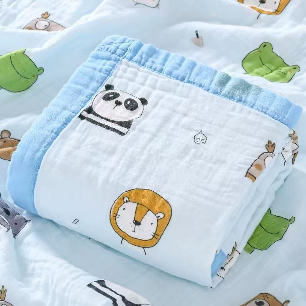 Crinkled Muslin Baby Blanket | Jungle
