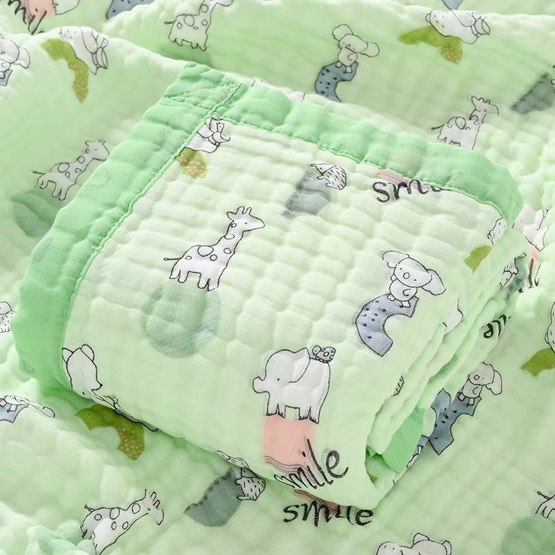 Crinkled Muslin Baby Blanket | Safari