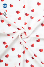 Crinkled Muslin Baby Towel Heart 4