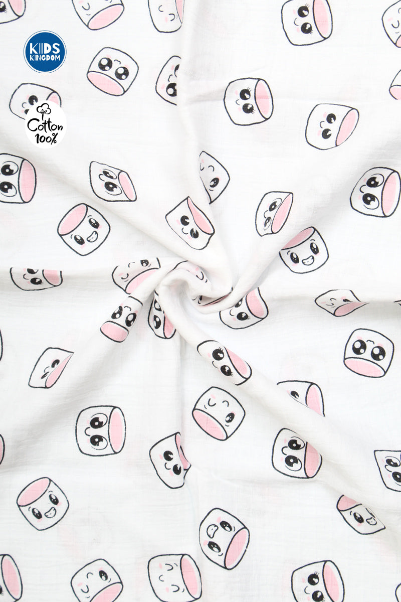 Crinkled Muslin Baby Towels | Marsmallow