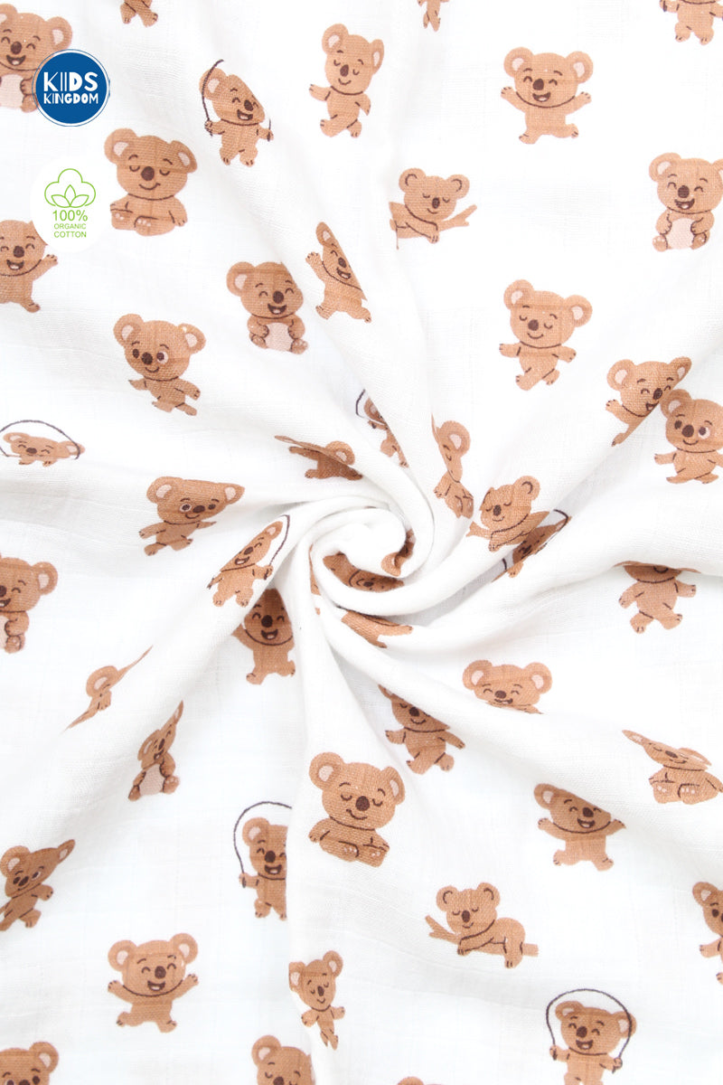 Crinkled Muslin Baby Towels | Teddy