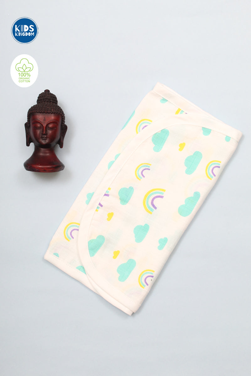 Crinkled Muslin Burp Blue Cloud