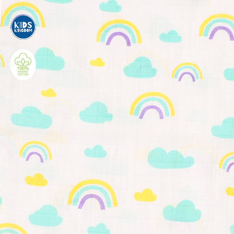 Crinkled Muslin Burp Blue Cloud