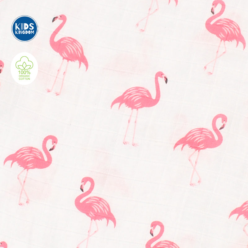 Crinkled Muslin Burp Flamingo
