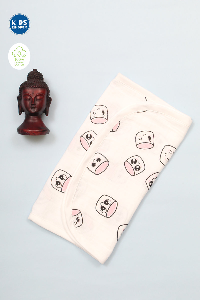 Crinkled Muslin Burp Marshmallow