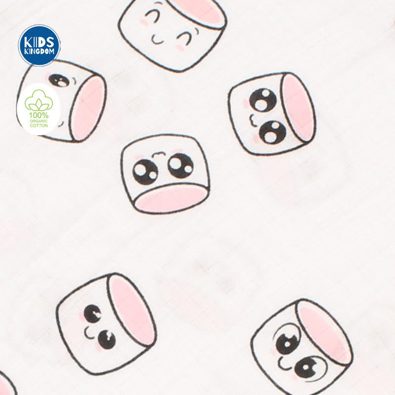 Crinkled Muslin Burp Marshmallow