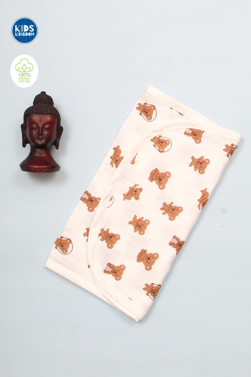 Crinkled Muslin Burp Teddy