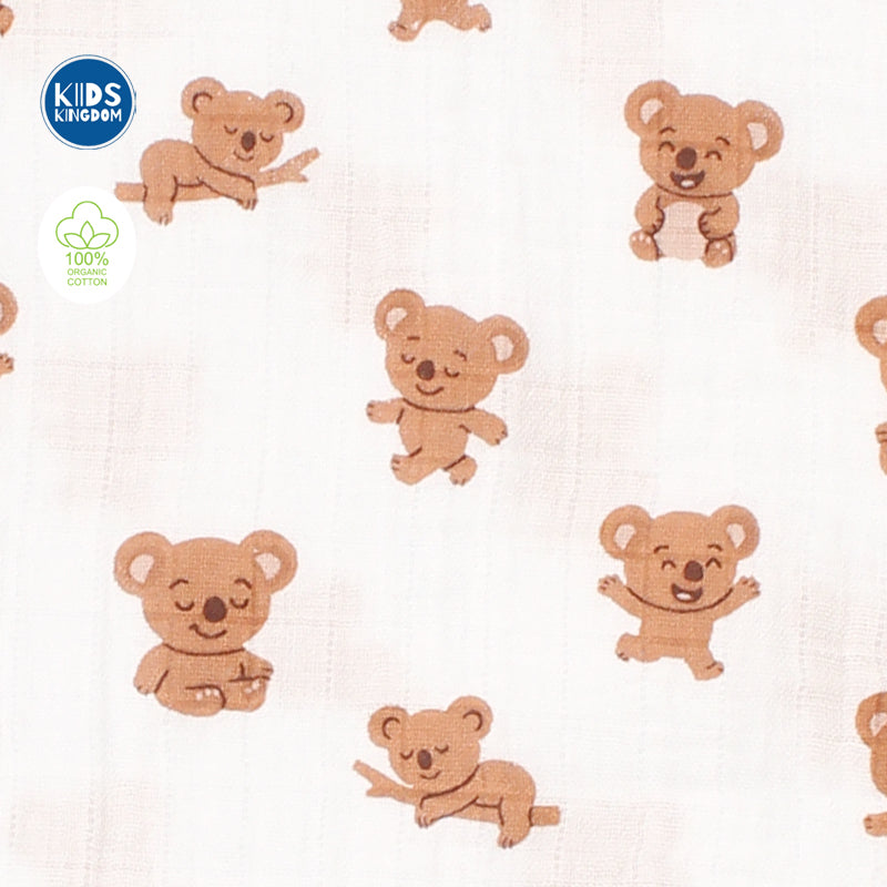 Crinkled Muslin Burp Teddy