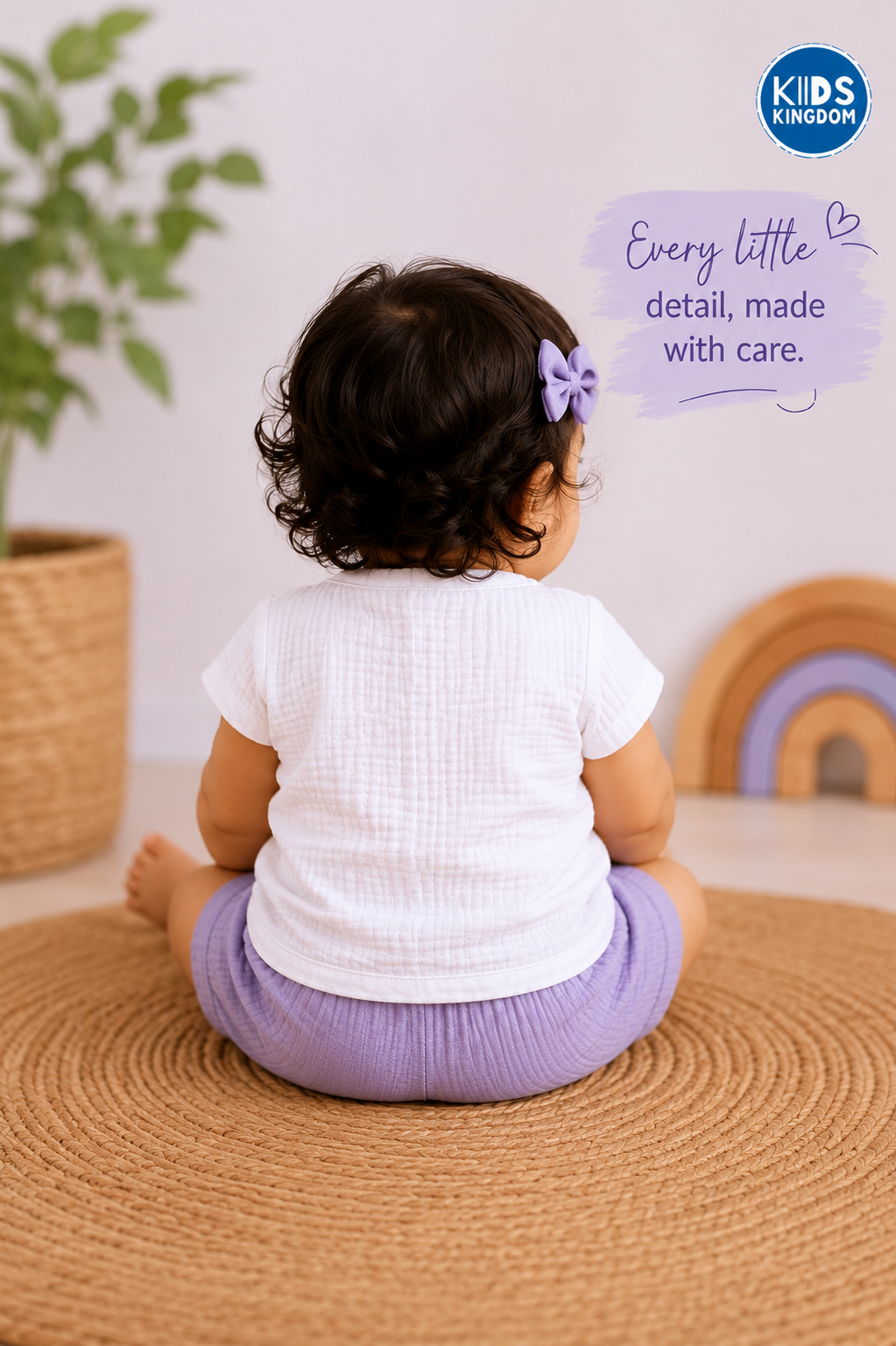 Crinkled Muslin Co-ord Set Lilac