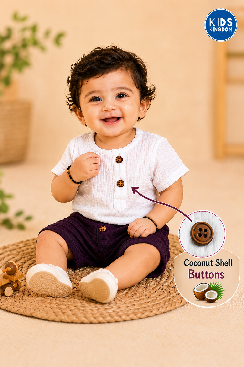 Crinkled Muslin Co-ord Set Wine
