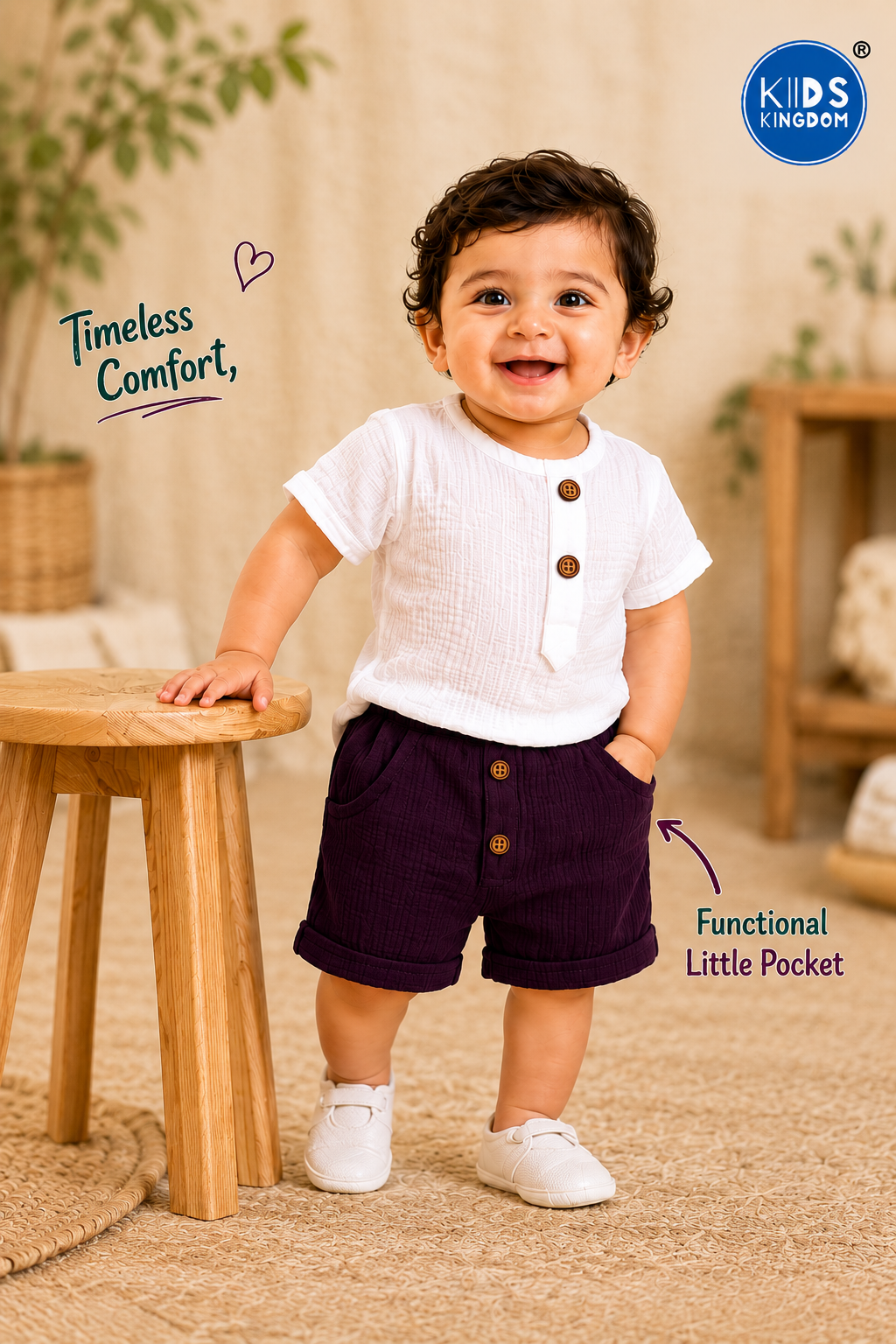 Crinkled Muslin Co-ord Set Wine