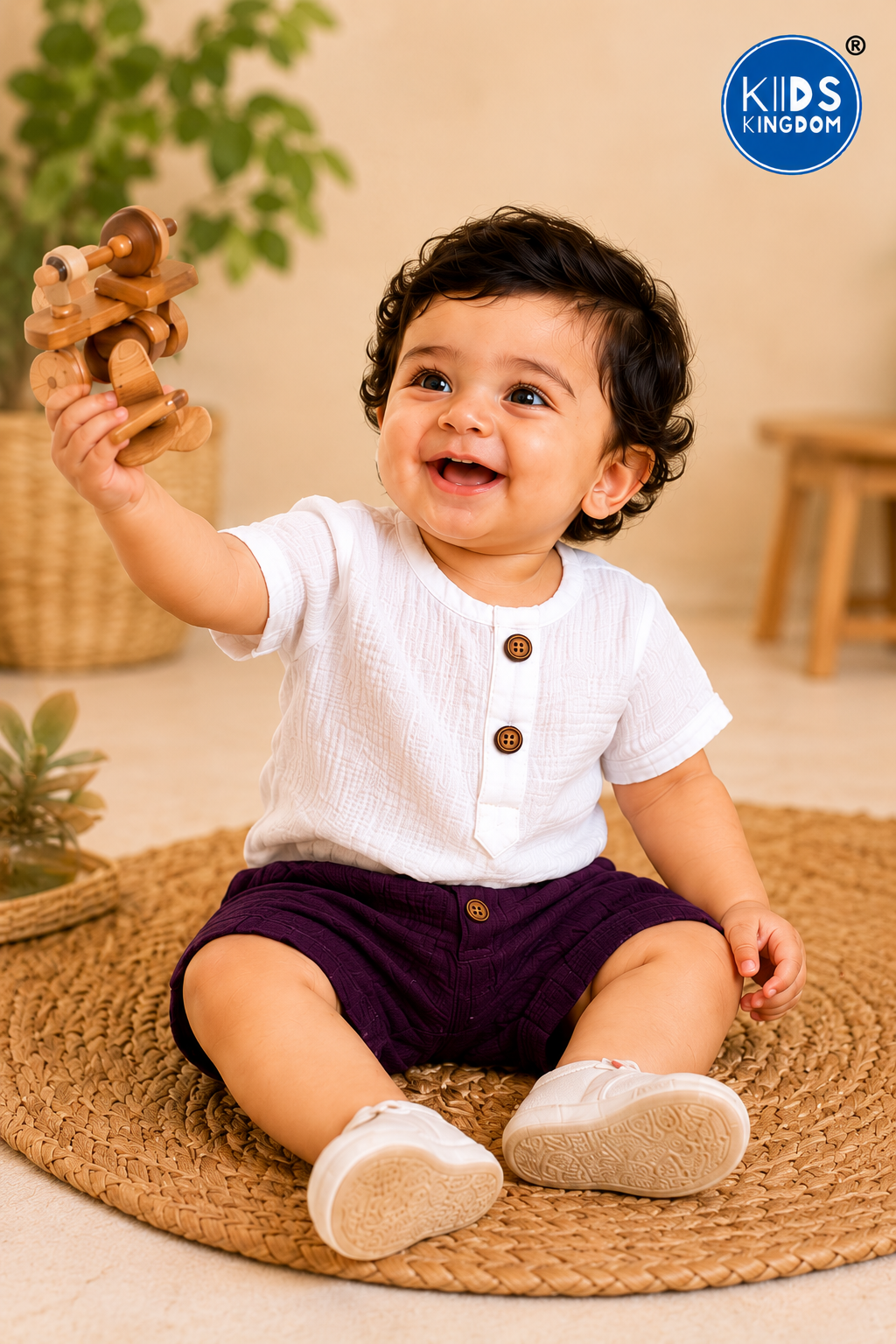 Crinkled Muslin Co-ord Set Wine