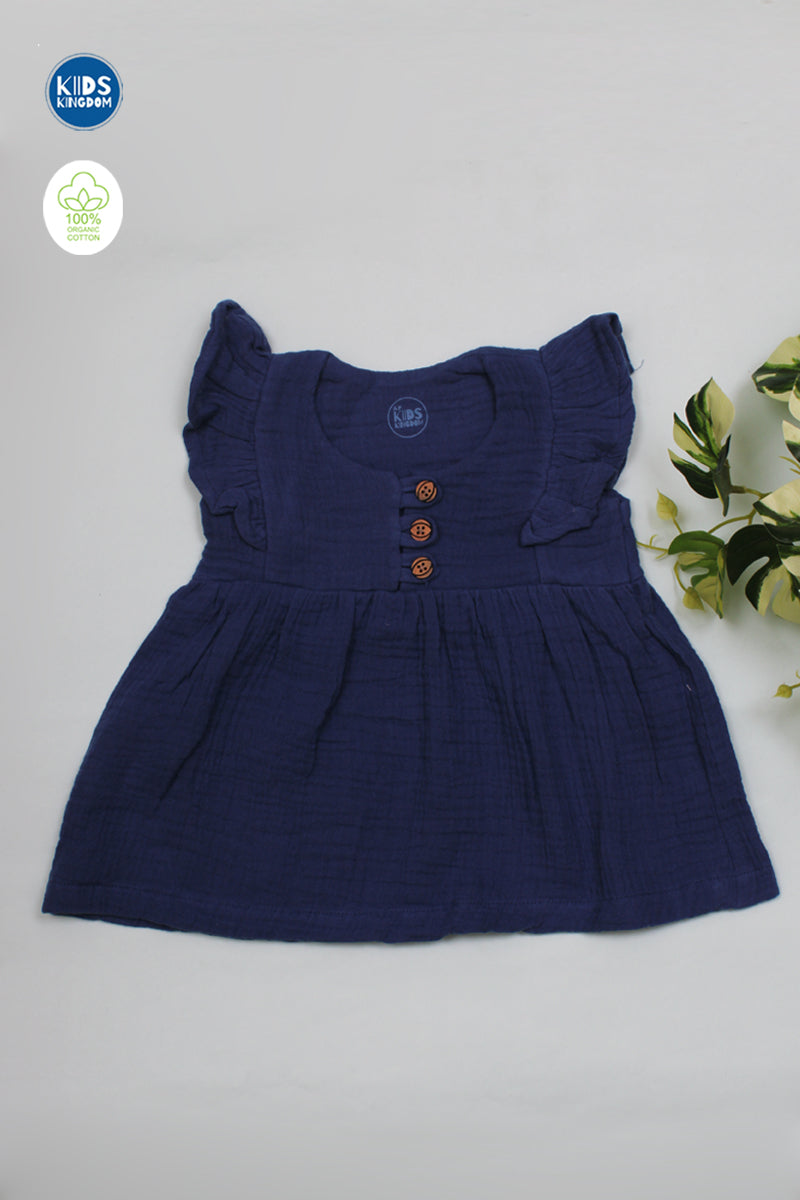 Crinkled Muslin Frock Midnight