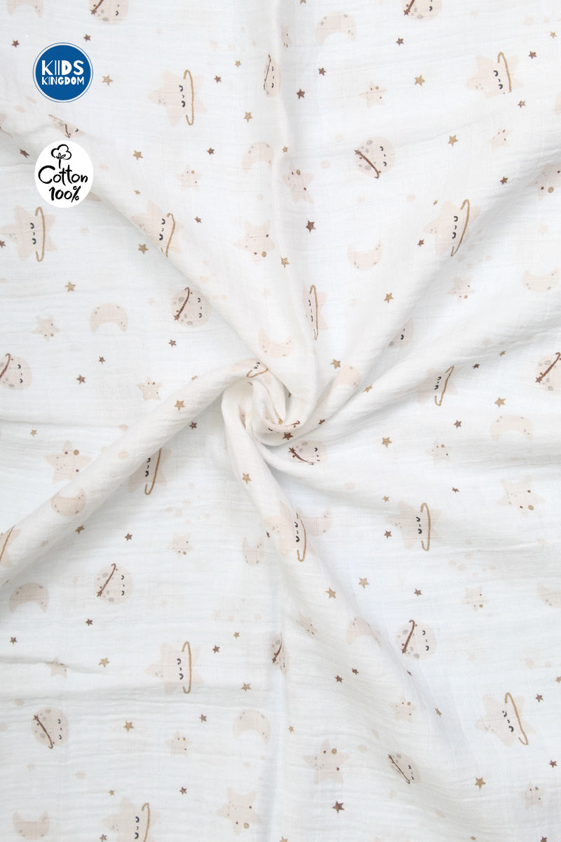 Crinkled Muslin Infant Towel | Star