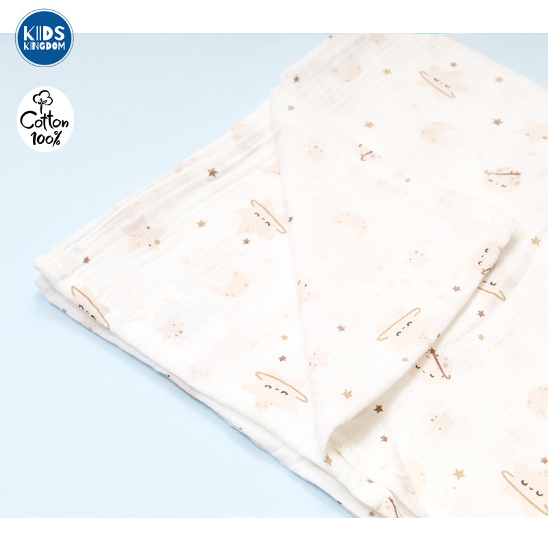 Crinkled Muslin Infant Towel | Star 1