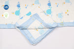 Crinkled Muslin Newborn Blanket | Blue Whale 1