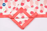 Crinkled Muslin Newborn Blanket | Strawberry 1